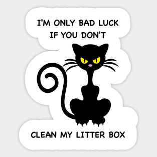 Bad Luck Cat Sticker